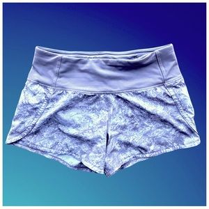 Lululemon Women’s Run Times Short II 4” Washed Marble Alpine White Silverscreen